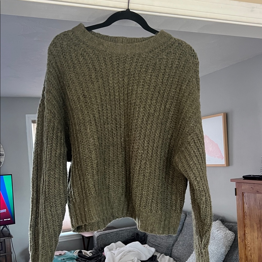 American Eagle Outfitters Olive Green Sweater